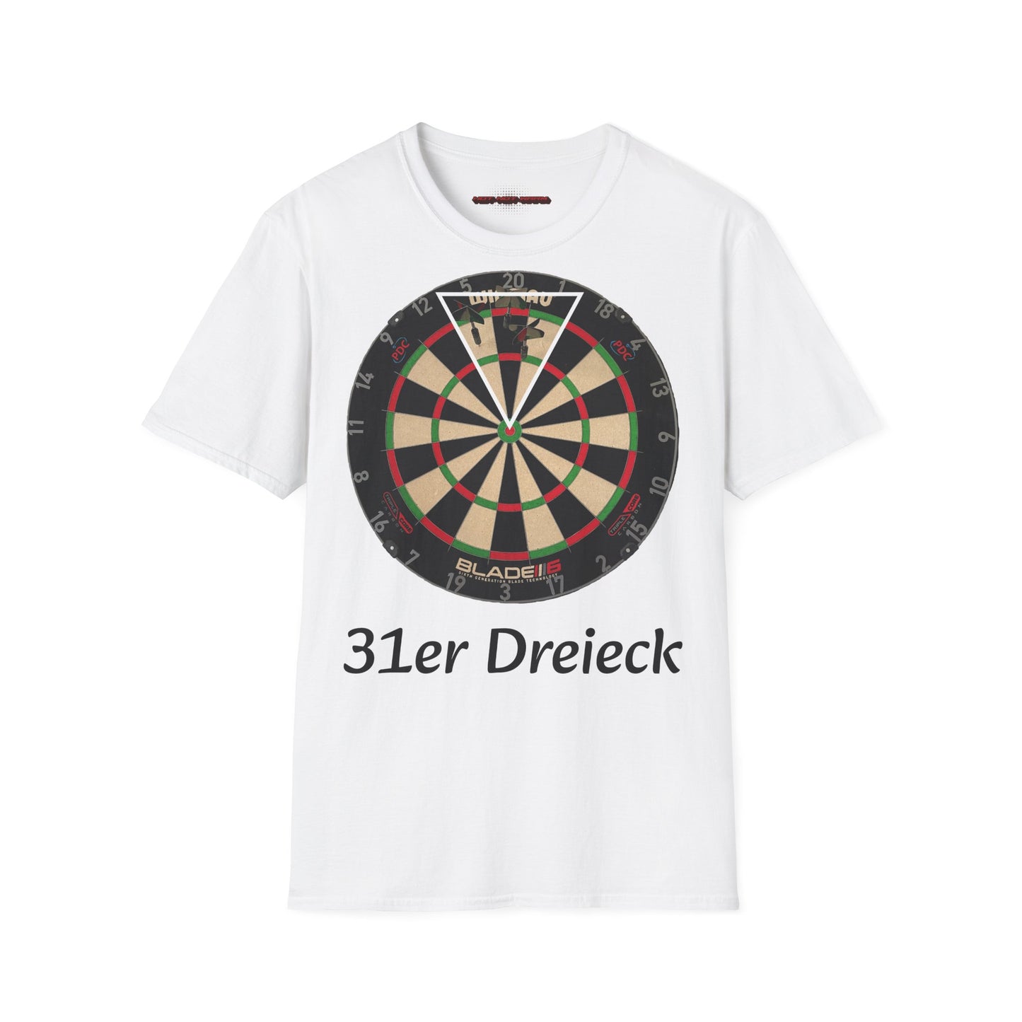Dartscheibe T-Shirt Meme in Weiss