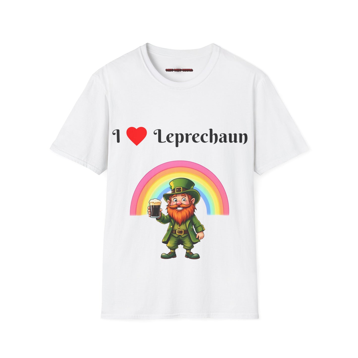 Leprechaun T-Shirt Meme in Weiss
